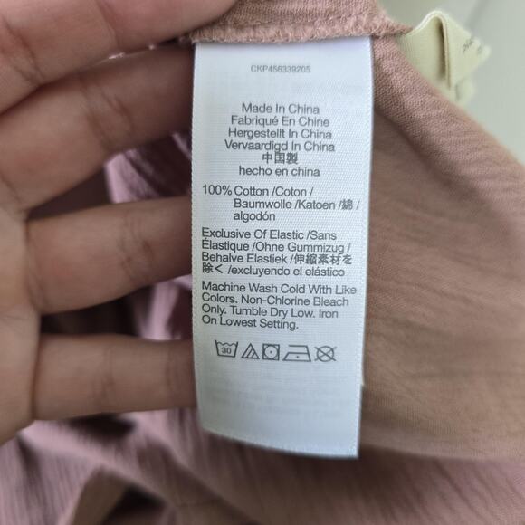 Madewell Top Womens Medium Blush Long Sleeve Square Neck Peasant Blouse Boho - Picture 6 of 8